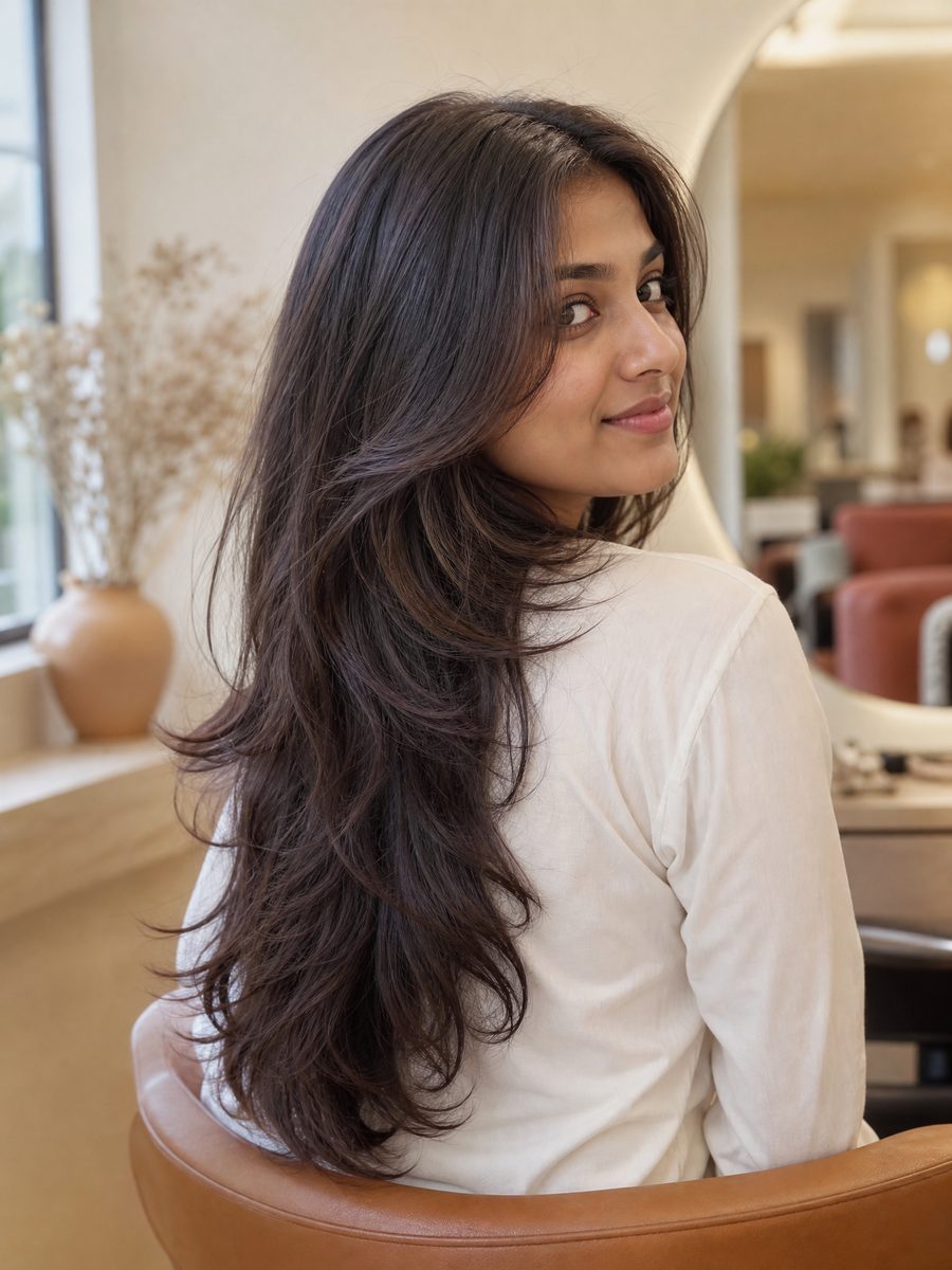 Long layer cut — flowing layered waves